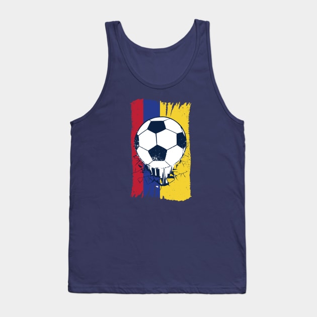 Vintage Ecuadorian Flag with Football // Retro Ecuador Soccer Tank Top by SLAG_Creative